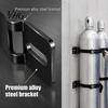 RV Propane Tank Mount Holder, Heavy Duty Steel Wall Mounted Gas Bottle Fixing Bracket, Cylinder Rack Adjustable Ratchet Strap And Screws Holder