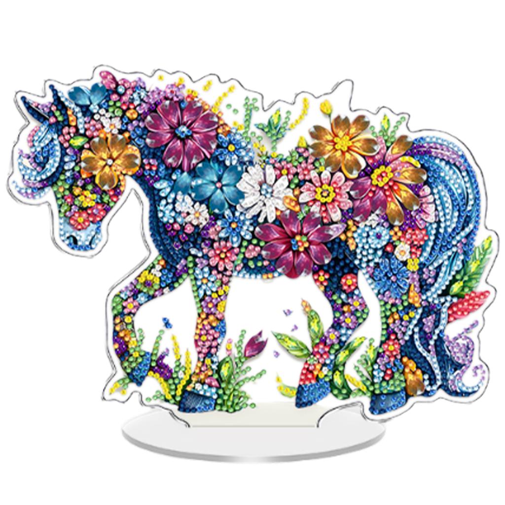 Flower Animal DIY 2D Flat Acrylic Diamond Art Decorations Crystal Art Craft Decoration for Living Room Home Office Decoration