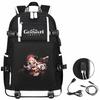 Genshin Original God, Peripheral Printing Backpack Large Capacity Travel Bag Student Computer School Bag