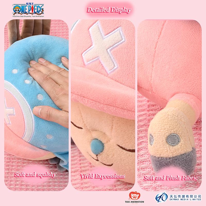1pc Officially licensed One Piece lying‑down plush dolls (Chopper / Bepo / Laboon) – soft and skin‑friendly, an essential gift.