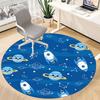 1pc Space Adventure Pattern Chair Carpet for Office, Soft, Non-Slip Polyester Mat, Office, Living Room, Bedroom, Durable Polyester yy251207191