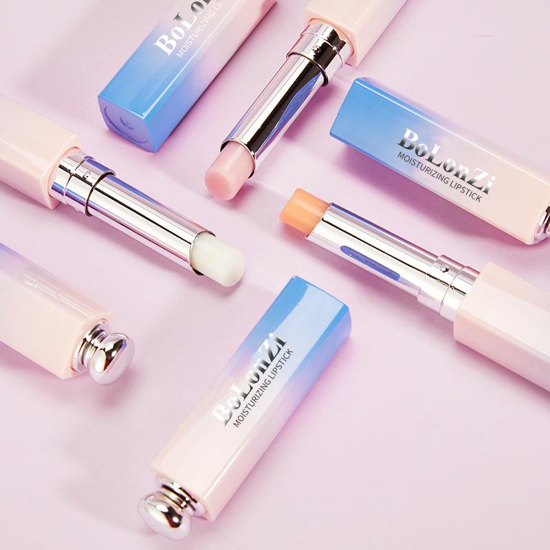 Erdbeere Zitrone Farbverlauf Feuchtigkeitsspendender Lippenstift - Hydratisierender & Rissverhindernder Lippenbalsam für Schüler