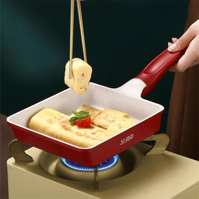 Küchen Omelettpfanne Mini Antihaft Tamagoyaki Kasserolle Rechteckige Bratpfanne Zuhause Westliches Frühstück Kochtöpfe für alle Herdarten