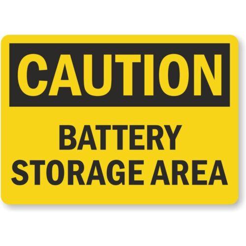 Battery Storage Area Osha Caution Aluminum Weatherproof Sign pAluminum 20x30cm(7.8x11.8inch)