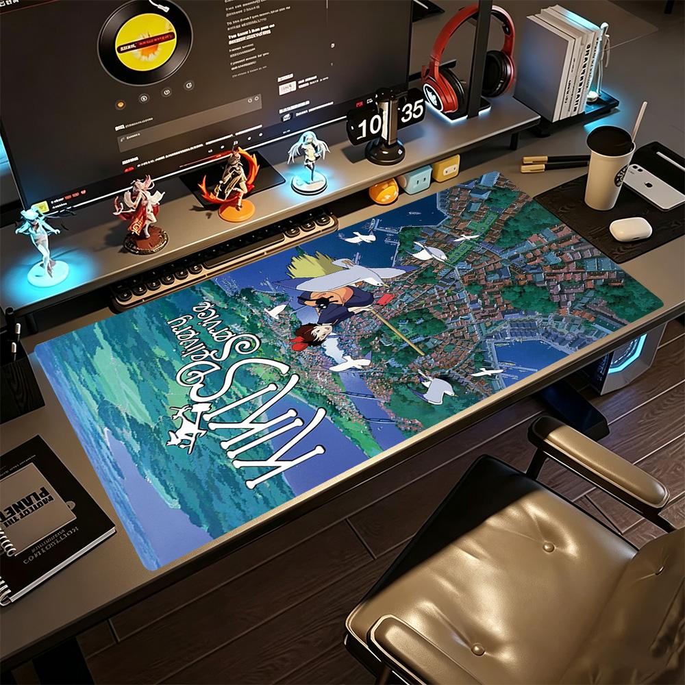 Kiki's Delivery Service Large Mouse Pad Gamer Mousepad Office Mouse Mats Non-Slip Rubber Bottom Gaming Accessories Ideal Gift for Gamers