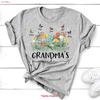 Bella Canvas Grandmas Garden T Shirt Birth Flowers With Kids Names Personalized Mom Mothers Day Vintage Fashion Soft