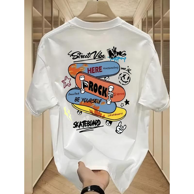European sizes Pure Wear Spring Summer New Boys' Mid to Big Kids Korean Easy Casual Kids' Short Sleeve Fashion T-Shirt
