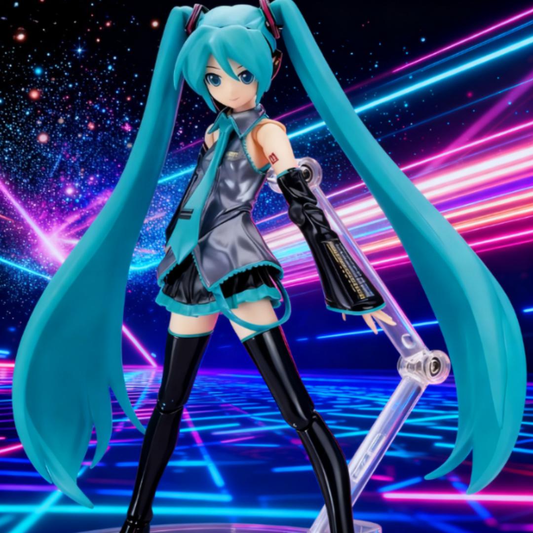 Fashnics Girls 1Pc Hatsune Miku Series Anime 15Cm Figure Figma 014 Virtual Singer Shake Scallions Beautiful Miku Action Doll Desktop Gift