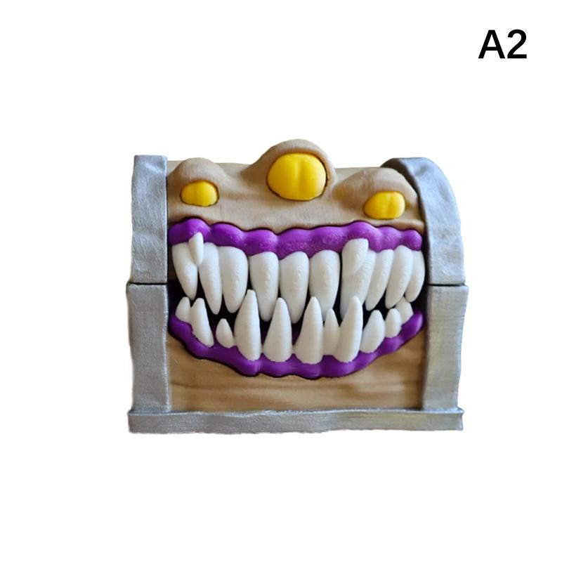 Dice Box Monster Horror Box 3D Printed Craft Decoration Jewelry Box Display Box Monster Treasure Desktop Storage Decoration