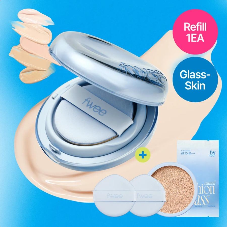 Cushion fwee Glass Natural Refill Puff 2P 15g