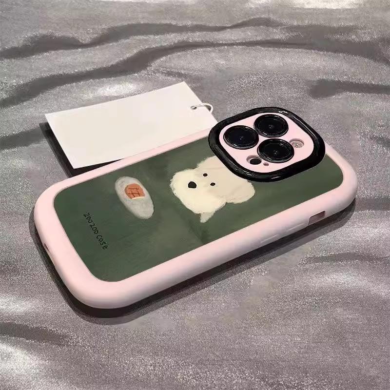 Oil Painting High-value Puppy Suitable for Apple 16 Mobile Phone Case IPhone 15 Promax Cute VIVOS19 Creative