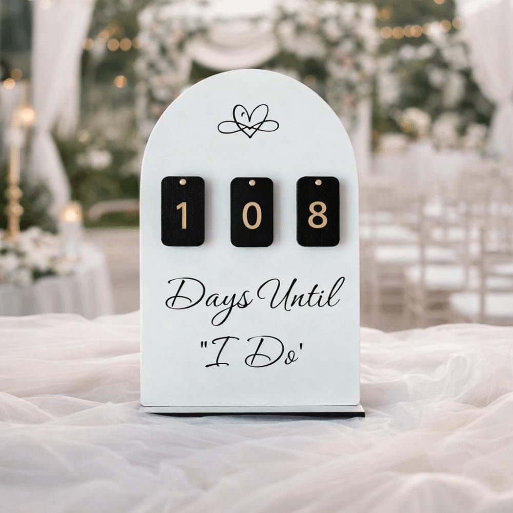 Countdown Display Wedding Countdown Sign Wooden Display Number Block Sign Wedding Celebration