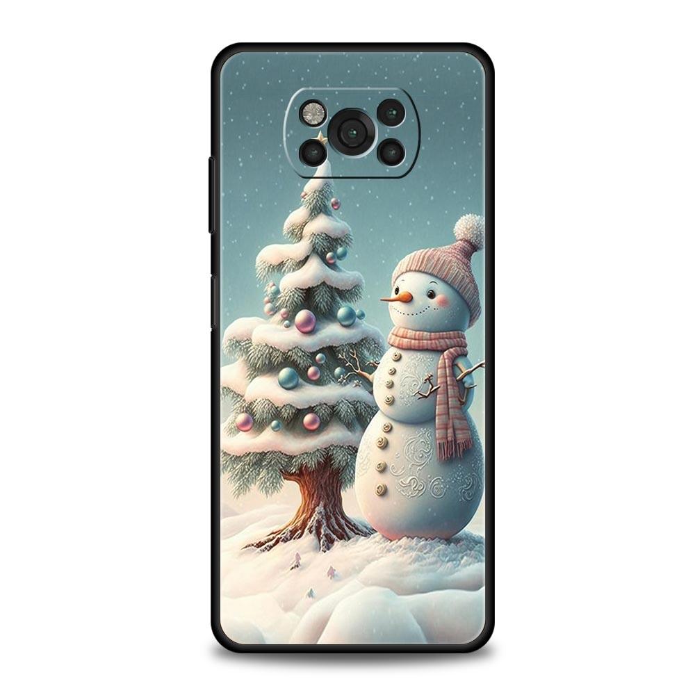 

Phone Case For Xiaomi Poco X6 X5 X4 Pro 5G X3 NFC F5 F4 M5 M4 M3 F3 GT C51 C50 C55 Soft Black Cover Christmas Graphic Printed Poco X5