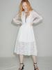 SORRY, TOO MUCH LOVE Pintuck Lace Oganza Dress_White