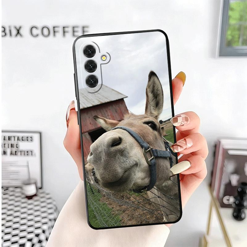 Funny Donkey Animal Soft Phone Case for Samsung A17 A37 A57 A16 A26 A36 A56 A15 A25 A35 A55 A14 A24 A34 A54 A13 A23 A33 A53 A52