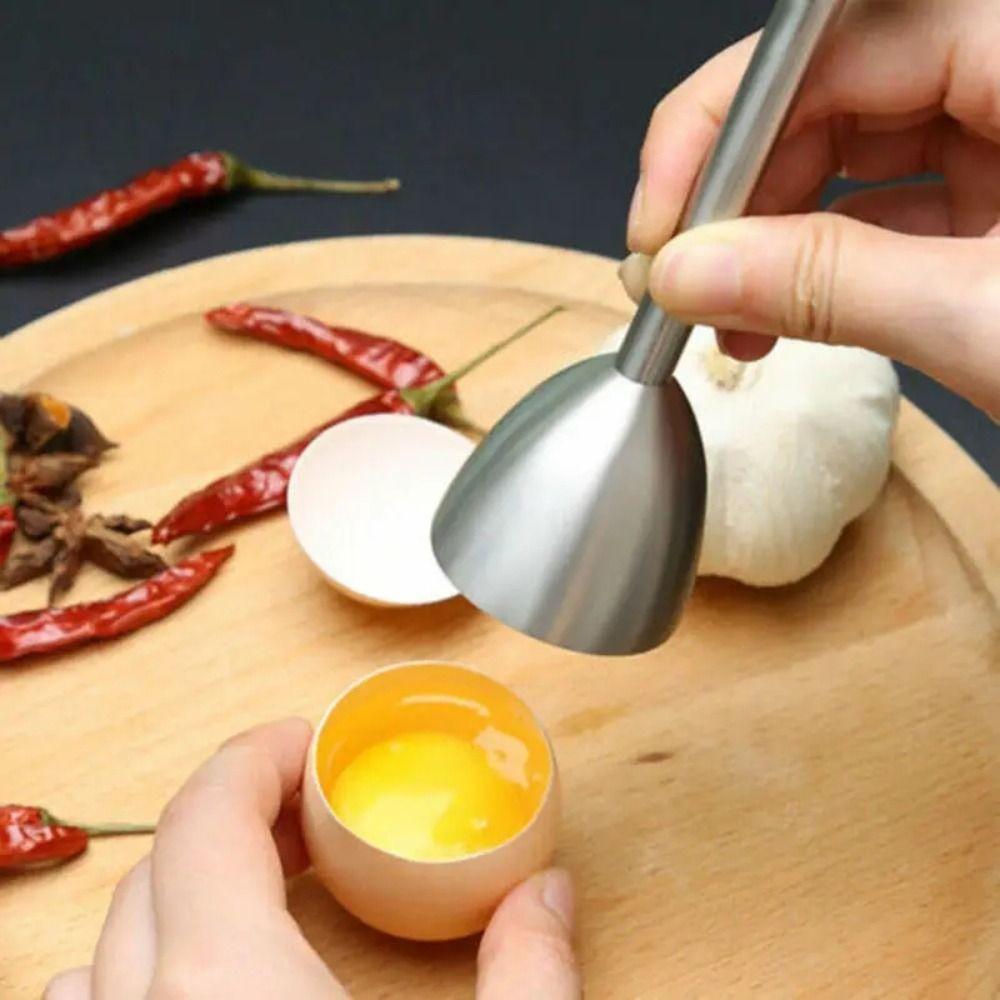 Stainless Steel Egg Shell Opener Multifunction Practical Egg Topper Cutter Creative Egg Cracker Separator Raw Egg 2