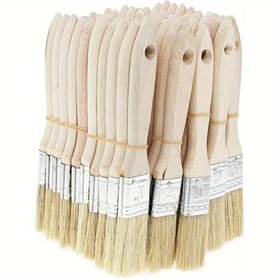 Small Paint Brush Suitable for Art Handwork  Painting Dyeing Varnish Glue Application Wooden Handle Indoor/Outdoor Repair