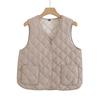 Autumn and winter vest women fleece thickened middle-aged and old mother short wear cotton-padded clothes, fragrant wind sleeveless thermal vest