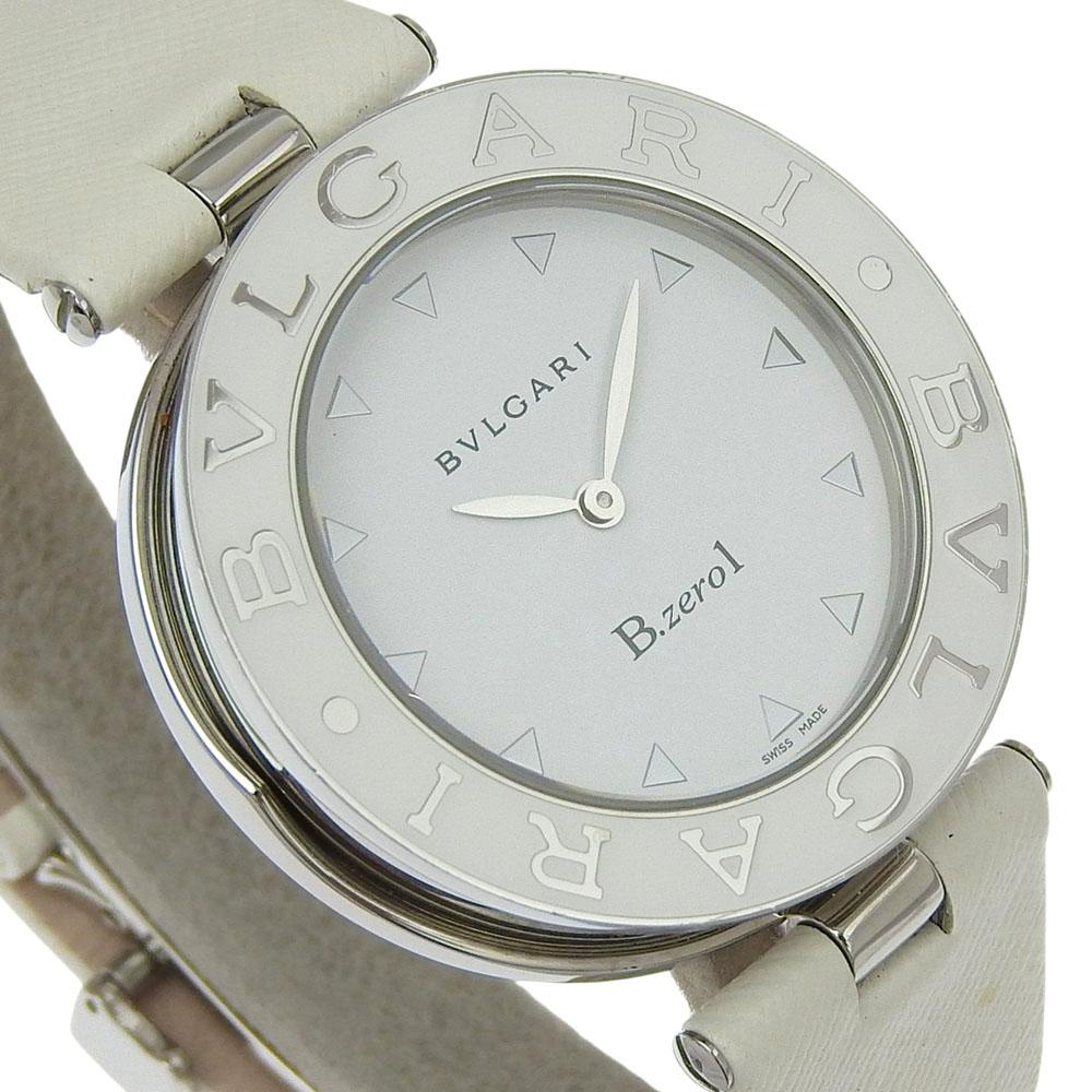 BVLGARI Bzero1 Watches BZ35S/BZ35WLSL Be zero one whiteDial Stainless Steel/leather Quartz Analog display Women Used