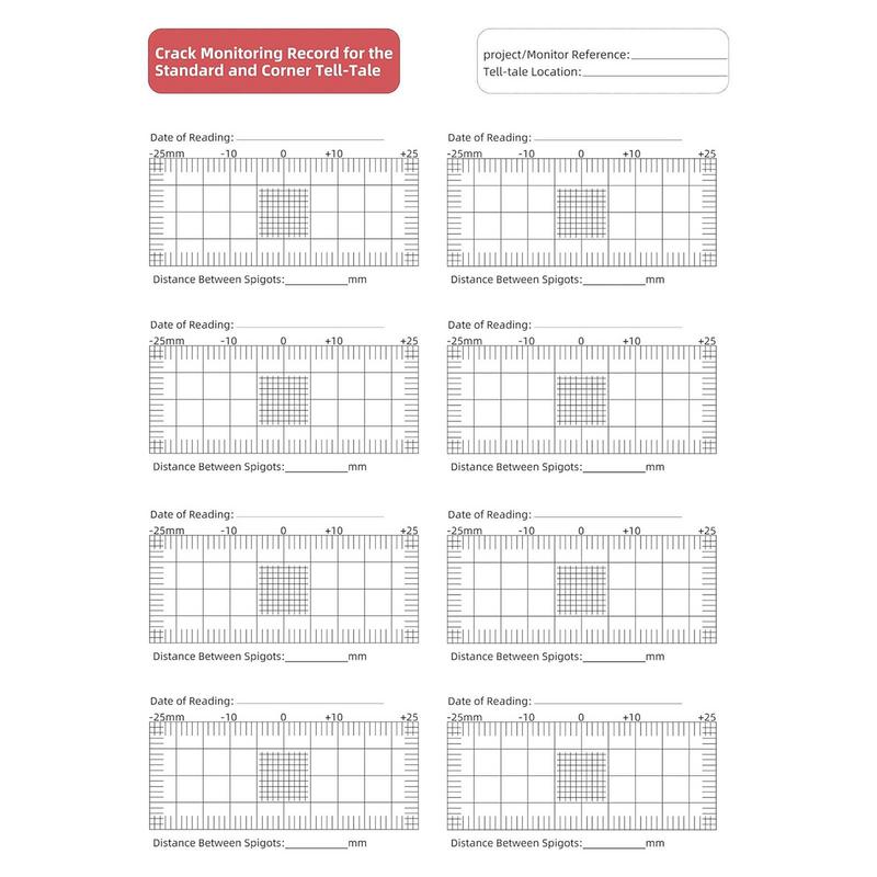 Rissmessgerät Linestorm Ecke Indikator Rissüberwachung Für Rissbreitenüberwachung Wandbauinspektion Messwerkzeug neu