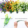 1 Bundle Artificial Flowers Outdoor UV Resistant Greenery Shrubs Plants Fake Flower for Kitchen Office Wedding Garden Decor