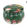 Mini Christmas Tinplate Round Candy Tin Can Candy Tin For Gift Giving Christmas Scented Tin Jars Round Candle Container