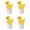 4PCS Cute Duck Tire Valve Caps Universal Valve Stem Caps Covers Decorative Tire Air Valve Caps for Car Motorcycle Bicycle