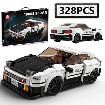 City Car Speed Racer MOC GT Car Vehicle Model Building Blocks Brick Racing Initial D Supercar Garage Christmas Gift Toys