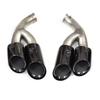 Porsche Cayenne GTS Titanium Black/Silver Double Layer Tailpipe for 2015-2017 Models
