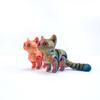 Simulierte Farbe Kätzchen 3D-gedrucktes Spielzeugmodell Niedliche Katze mit einziehbarem Schwanz und beweglichen Gelenken Kinderspielzeug Geschenk Schreibtischornament