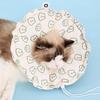 Padded Cat Cone Collar Adjustable Drawstring Pet Recovery Collar Soft Fabric Dog Cone Prevents Licking Biting Wound for Cats And Dogs