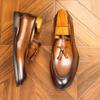 Men's Tassel Loafers Cow Leather Comfortable Slip on Wedding Party Office Dress for Men Classic Designer Outdoor Casual Loafers