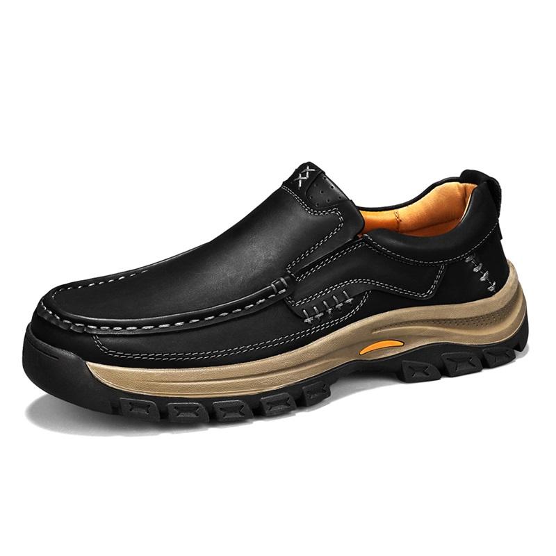 High Quality Men Casual Leather Office Loafers Outdoor Non Slip Walking Flats Business Shoe Classic Work Office Driving Sneakers