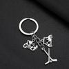 Golf Equipment Shaped Keychain with Golf Racket and Ball Sports Themed Keyring Accessory For Daily Essential