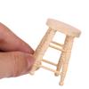 1/12 Dollhouse Miniature Wooden Stool Simulation Chair Furniture Toy Decoration