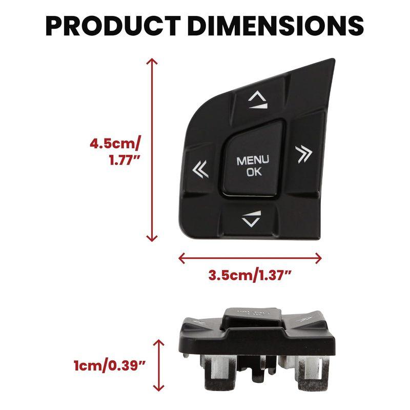 Steering Wheel Switch Button Cover Replacement For Land Rover Discovery Sport For Jaguar XE XF F-PACE C-PACE 2015-