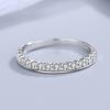 S925 Sterling Silver Korean Style Single Row Diamond Ring for Women Fashion and Fully-Jewelled All-Match Fashion
