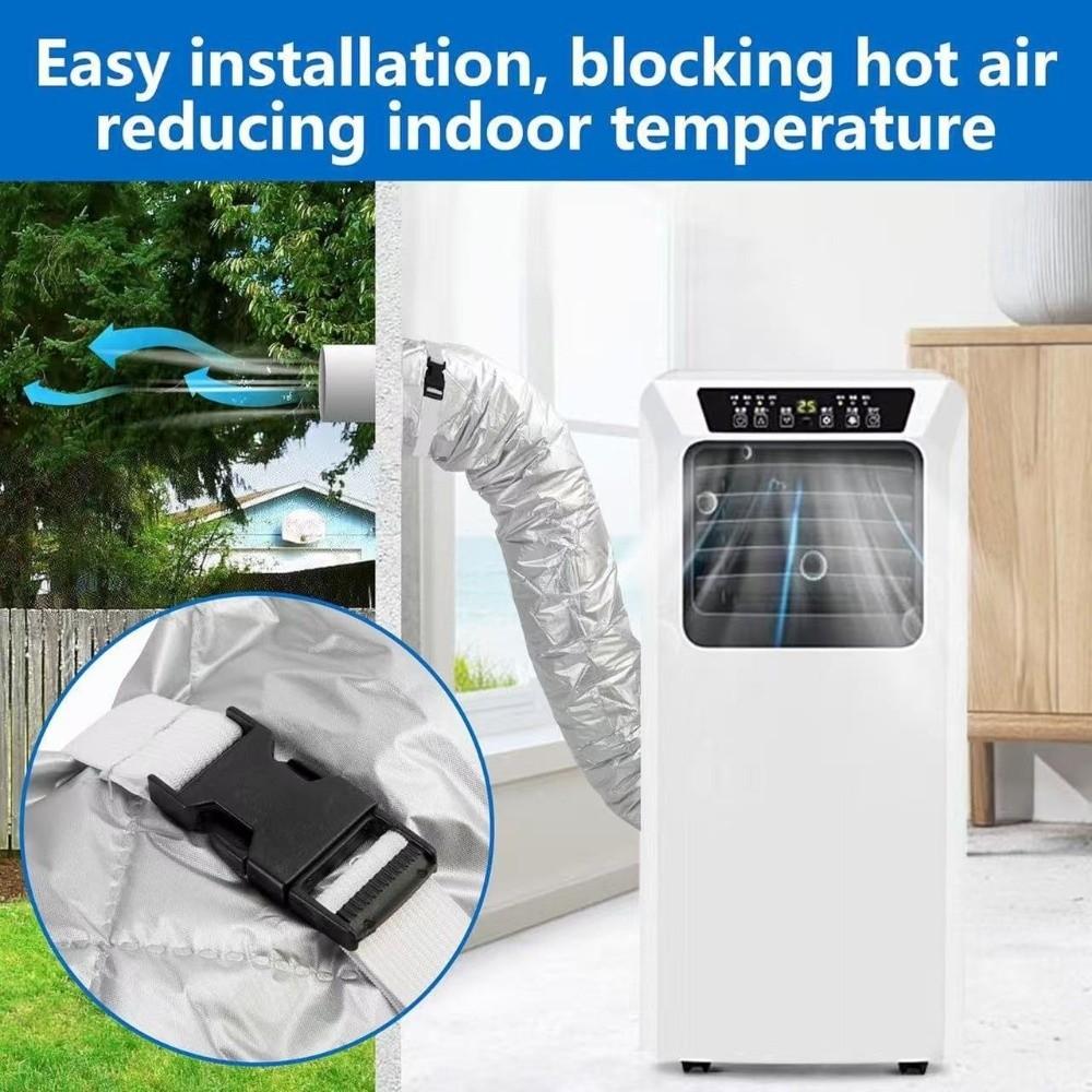 Isolamento Termico Tubo Portatile AC Manicotto Cinghie Regolabili Copertura Isolante Tubo Condotto AC Sfiato