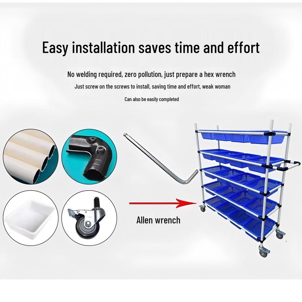 Lean Multi-Layer Movable Sorting Cart with Silent Wheels