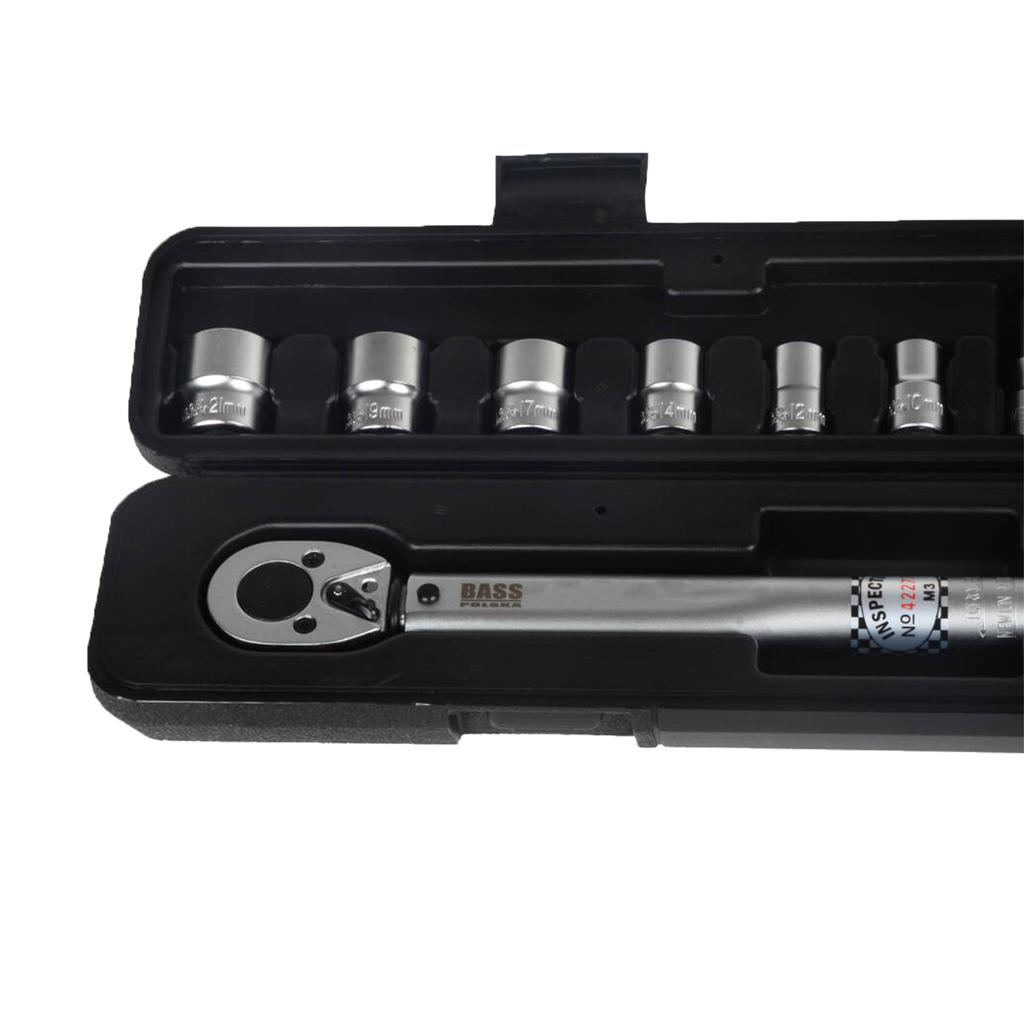 Torque Wrench 3/8"", 20 - 110 Nm + Sockets