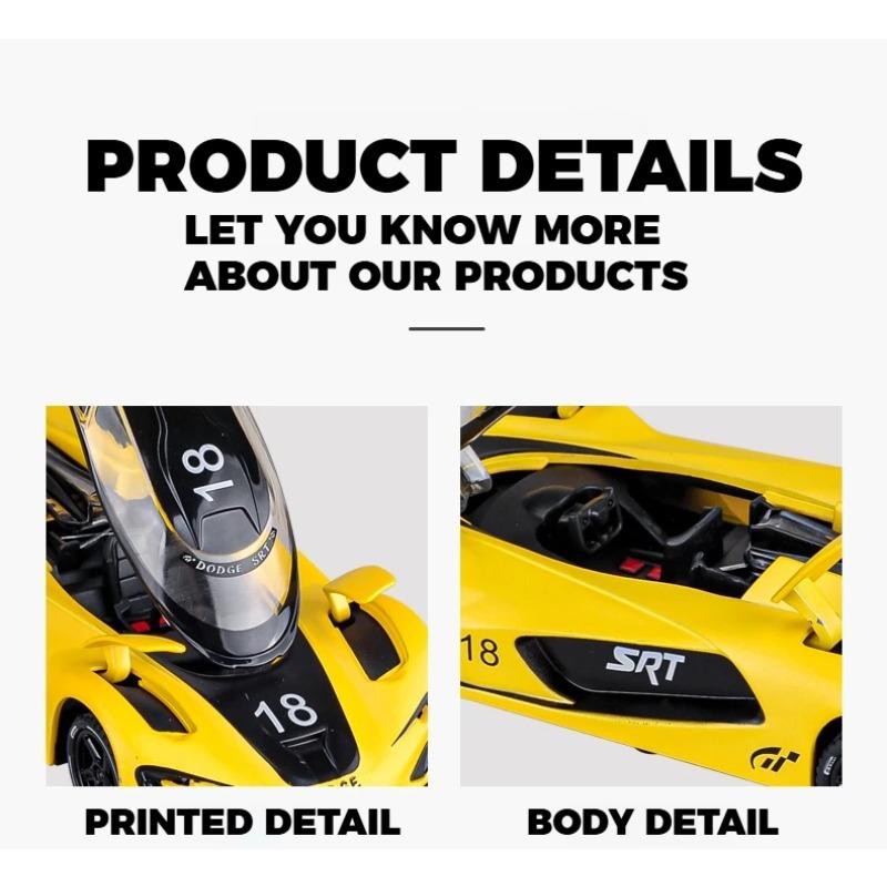 1/32 Scale Dodge Tomahawk SRT V10 Concept Sports Car Alloy Metal Diecast Model Car Collections Hobby Decoration Ornament Birthday Gift