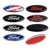 58x22mm Alloy Auto Steering Wheel Emblem Sticker for Ford Fusion Ranger Ecosport Fiesta Kuga Edge Focus Mk4 Mondeo Escape ST GT