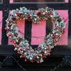 6 Pack 30 Cm Valentine Christmas Heart Metal Wreath Wall Hanging Outdoor Floral Wire Heart-Shaped Wire Wreath Frame for Crafts