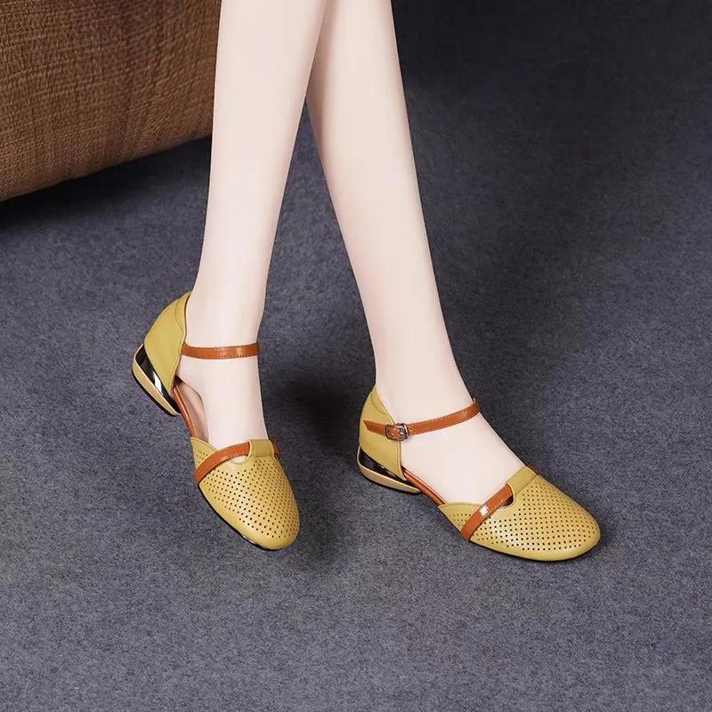 Damen elegante braune leichte Slip-On-Schuhe mit quadratischem Absatz für das Büro, Karrierefrau, lässiger Komfort, schwarze Sommerschuhe ab228