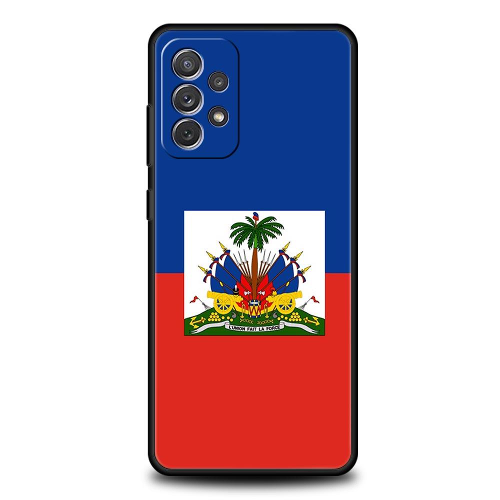 

shipping Haiti Flag Phone Case for Samsung A17 A13 A15 A25 A35 A51 A55 A71 A21S A11 A31 A41 A23 A53 A73 5G A03S A05s Cover Samsung A03