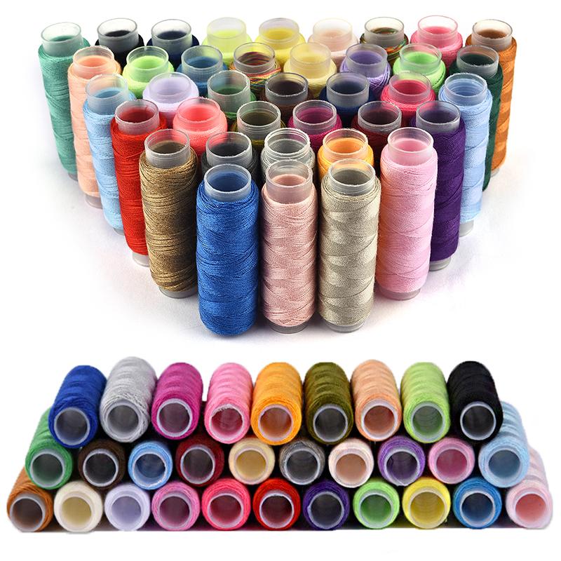 30/38/39 Colors Polyester Machine Embroidery Sewing Threads Hand Sewing Thread Craft Patch Steering Wheel Sewing Supplies Kit
