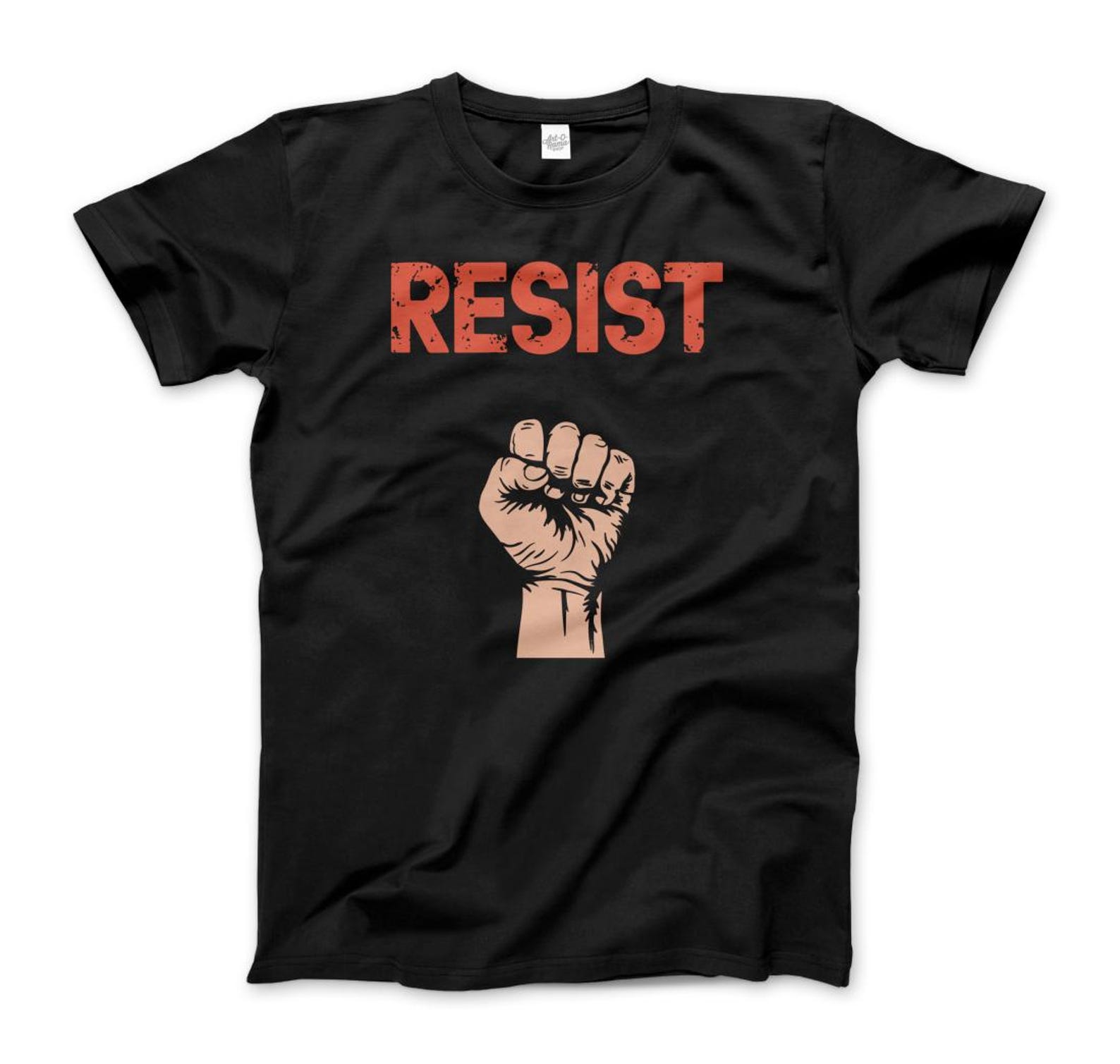 Resist - Raised Fist with Distressed Design T-Shirt M