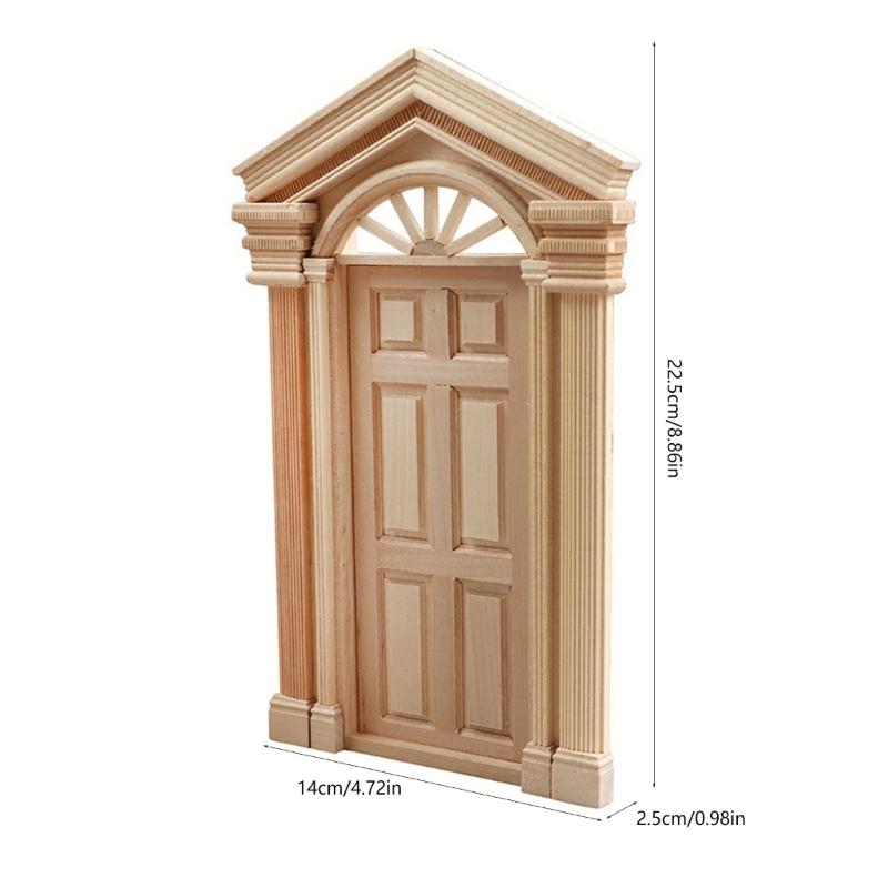Customizable Blank Door With Realistic Openable Design For Miniature Collector And Model Builders Doll House Accessory