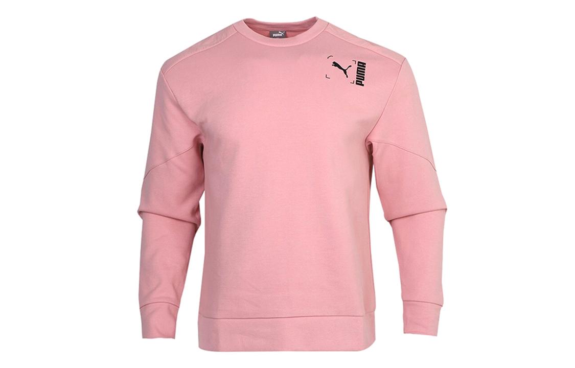 PUMA Sweatshirts Men s Wedding Pink Crew Neck Moderate Regular 585239-14 XL