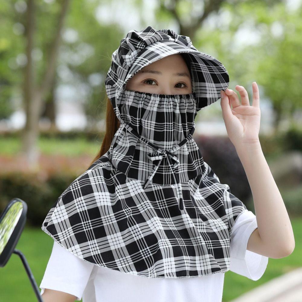 Full Face Neck Protection Sunscreen Cap Dust-proof Outdoor Sun Hat Outdoors Tea Picking Cap  Summer